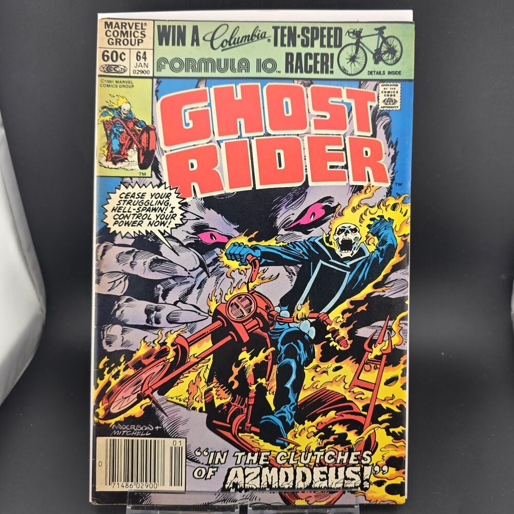 Ghost Rider #64 (1982 Marvel) Mid-High Grade FN/VF 7.0 Newsstand Johnny Blaze